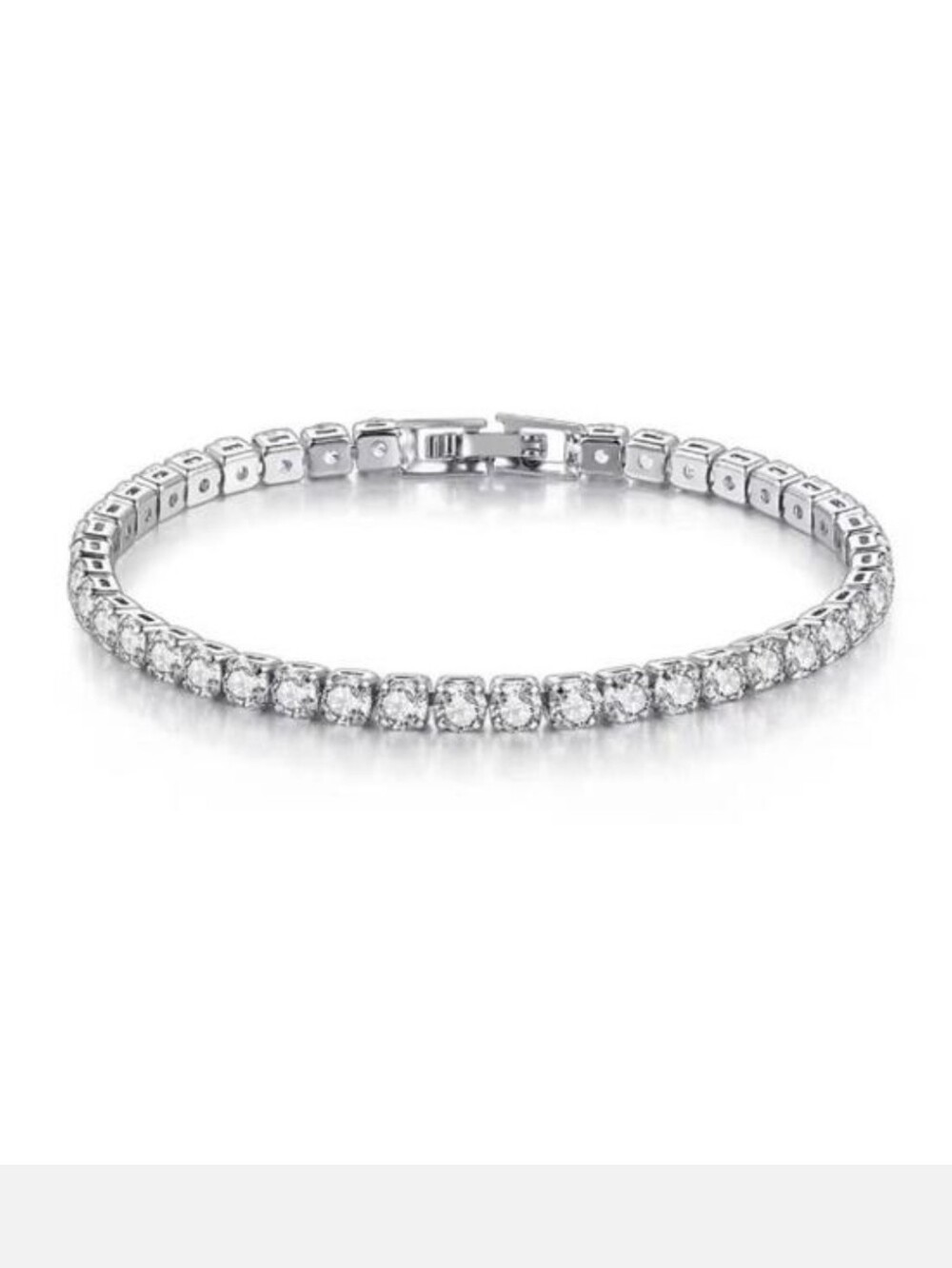 Daniela Swaebe Masterful Shine Silver Roundcut Tennis Bracelet NWOT